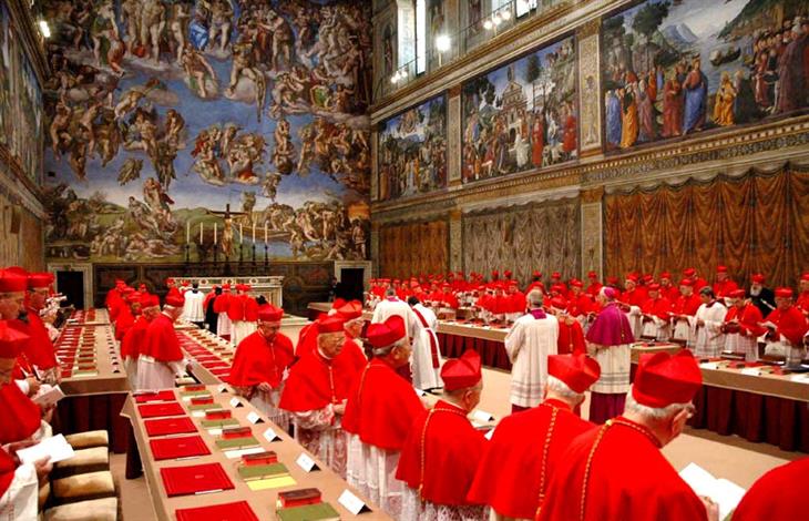 O Conclave durante o qual o Papa é eleito na Capela Sistina