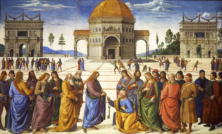 A obra de Perugino, Entrega das Chaves