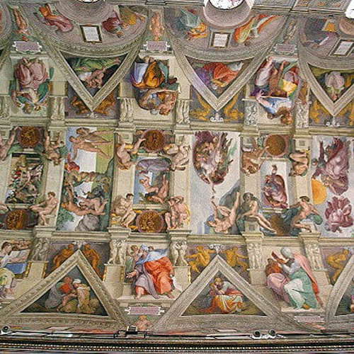 A abóboda da Capela Sistina pintado por Michelangelo