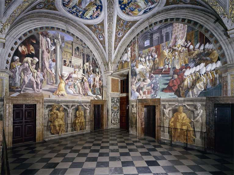 A Sala do Fogo no Borgo, afresco de Rafael nos Museus do Vaticano
