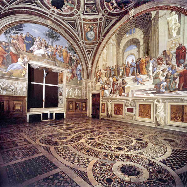 Sala Sygnatury z freskami Rafaela w Muzeach Watykańskich