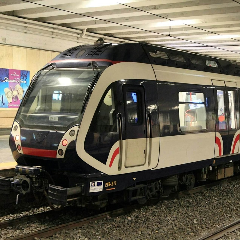 Campania Express train from Sorrento to Pompeii